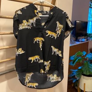 Tiger print blouse